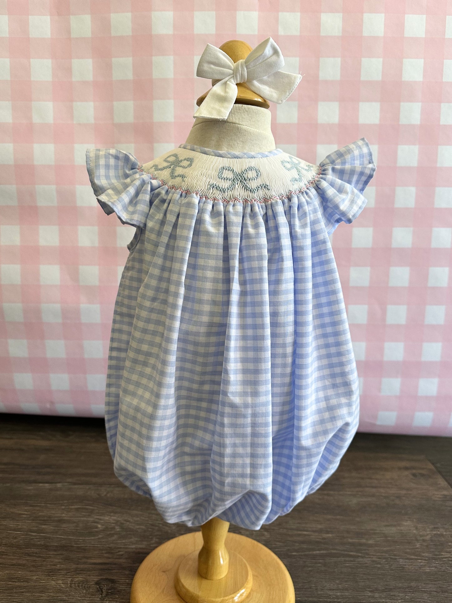 Eden Smocked Bubble - Bows