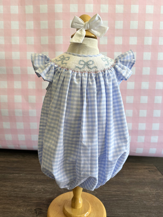 Eden Smocked Bubble - Bows