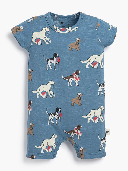 Shortie Romper - Nantucket Pups