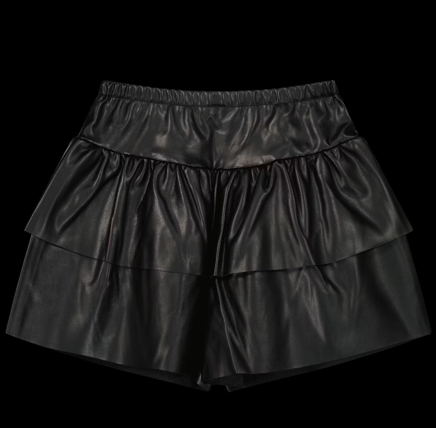 4908 - Faux Leather Short - Black
