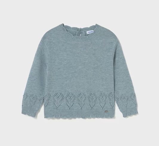 2353 - Baby Scallop Sweater - Ocean