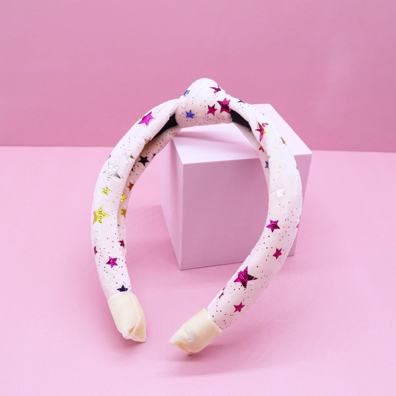 Knotted Headband - Ivory Stars