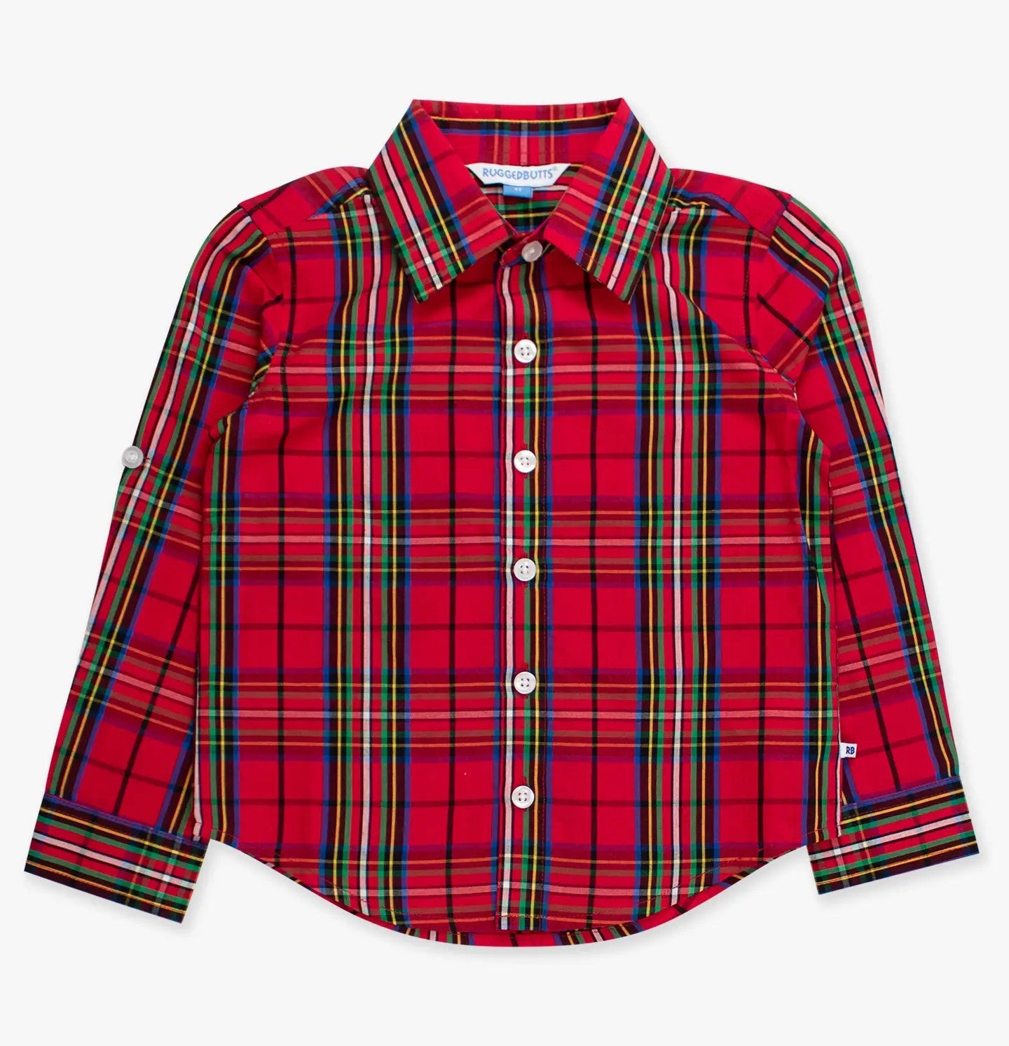 Boys Button Down - Red Plaid