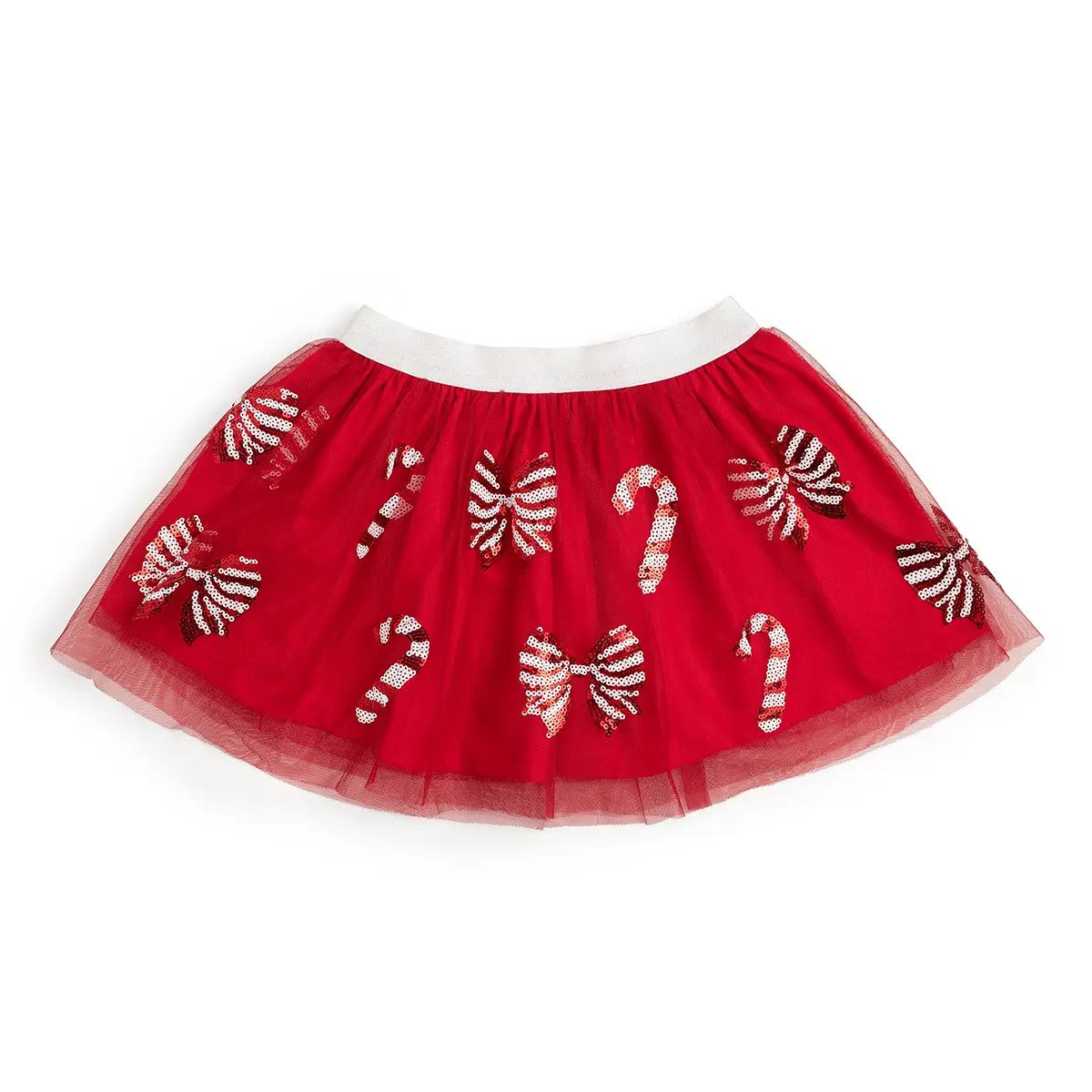 Sequin Tutu Skirt - Candy Cane