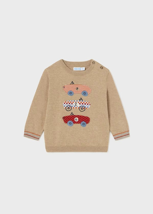 2313 - Baby Boy Sweater - Retro Cars