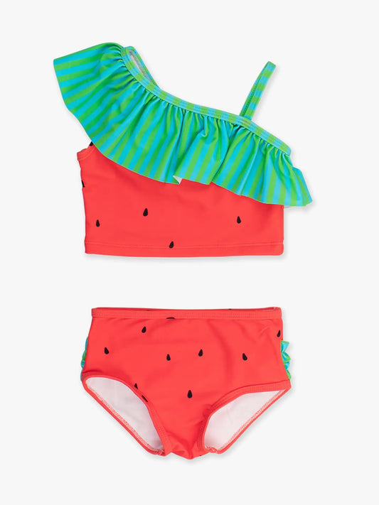 One Shoulder Tankini - Watermelon