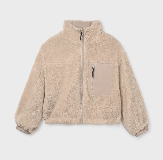 7435 - Tween Sherpa Jacket - Cream