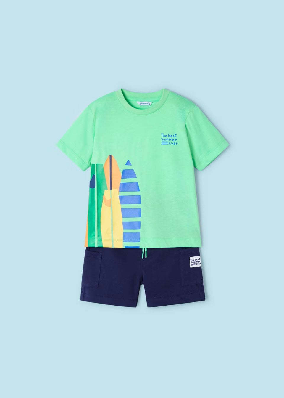 3603 - Boys Drawstring Shorts - Navy