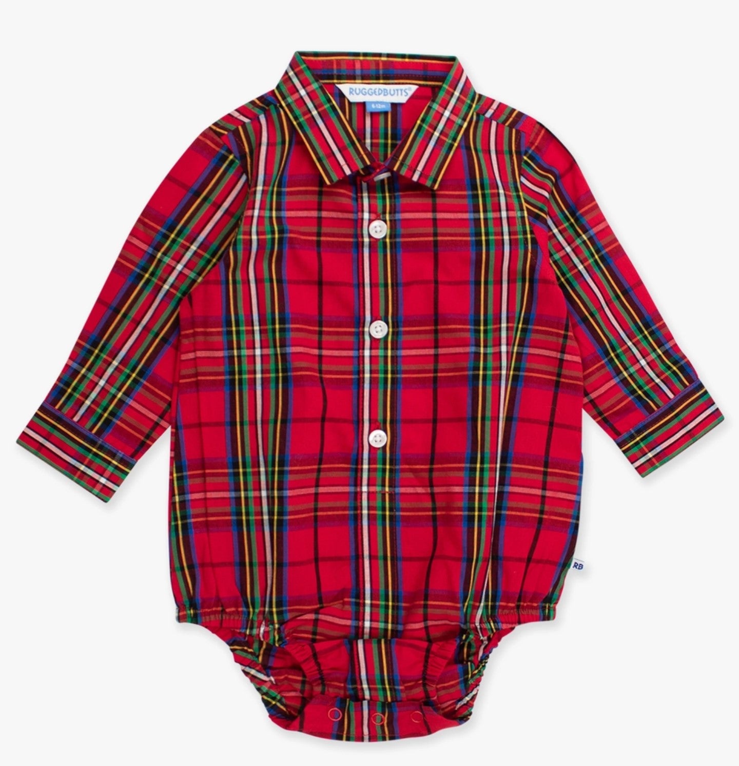 Button Down Bodysuit - Red Plaid
