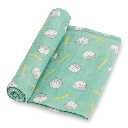 Muslin Swaddle Blanket - Golf