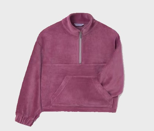 7845 - Velour Rib Sweatshirt - Plum