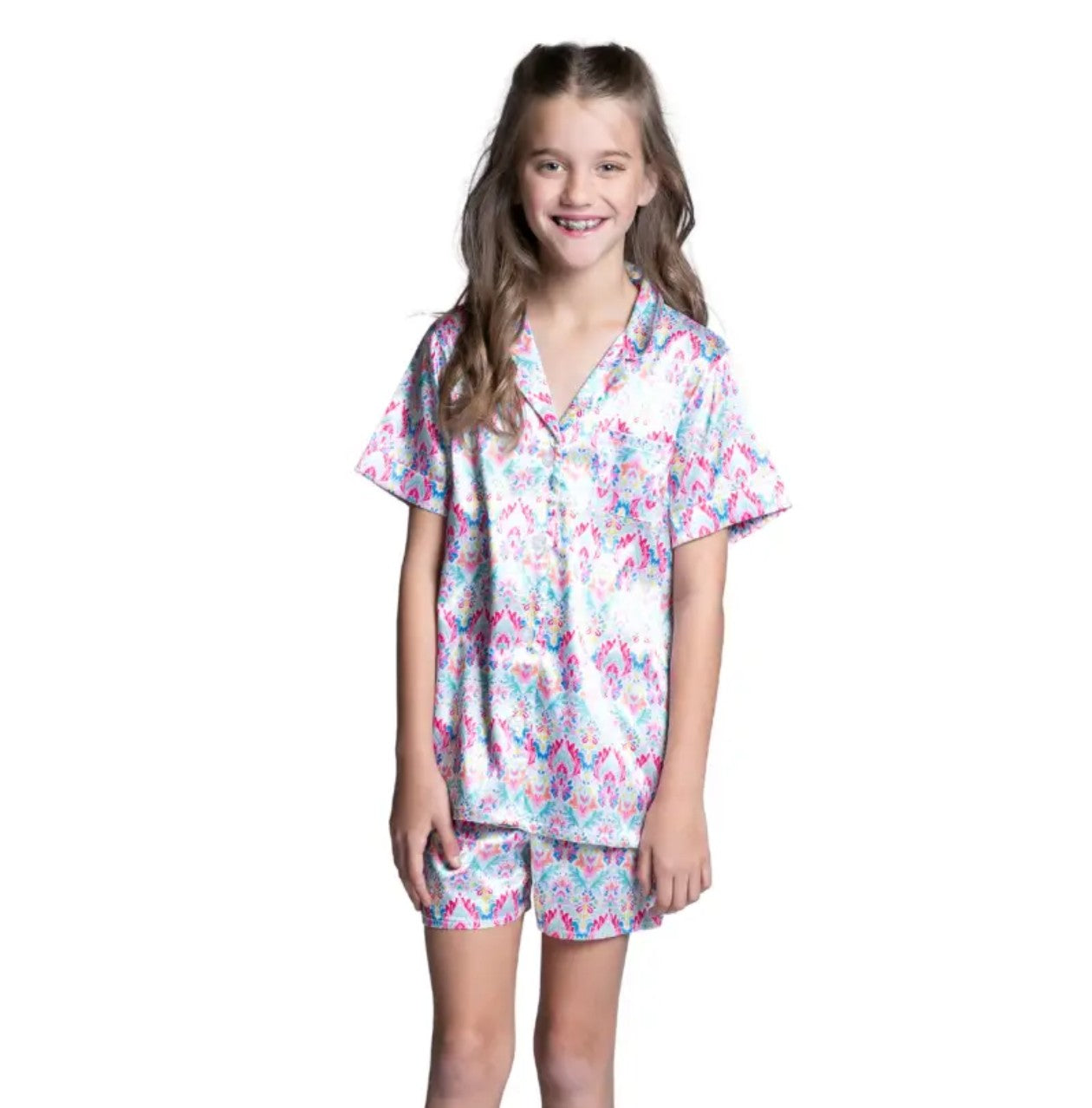 Tween Satin PJ Set - Penelope Floral