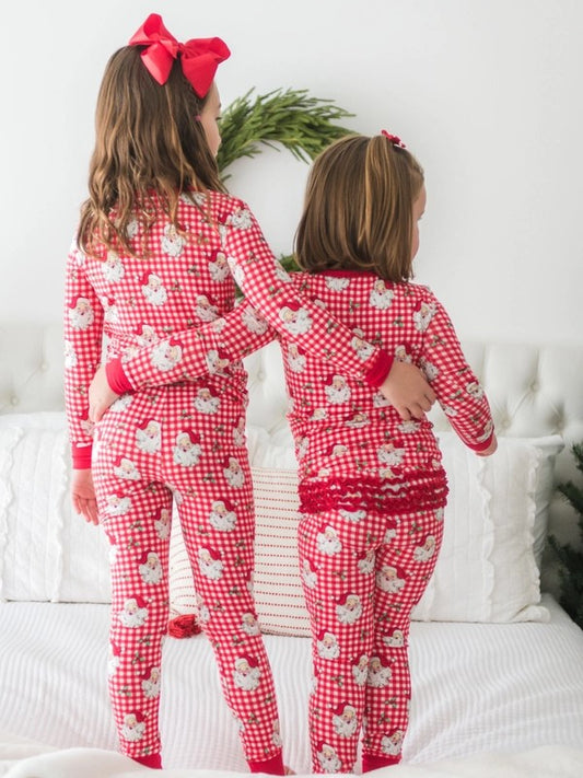 Bamboo Ruffle Pajama Set - Dear Santa