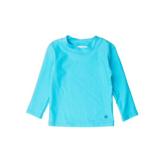 Long Sleeve Rash Guard - Bright Aqua