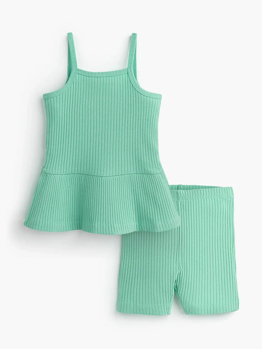 Peplum Tank and Short SET - Mint