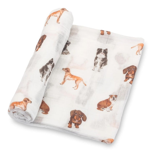 Muslin Swaddle Blanket - Dogs