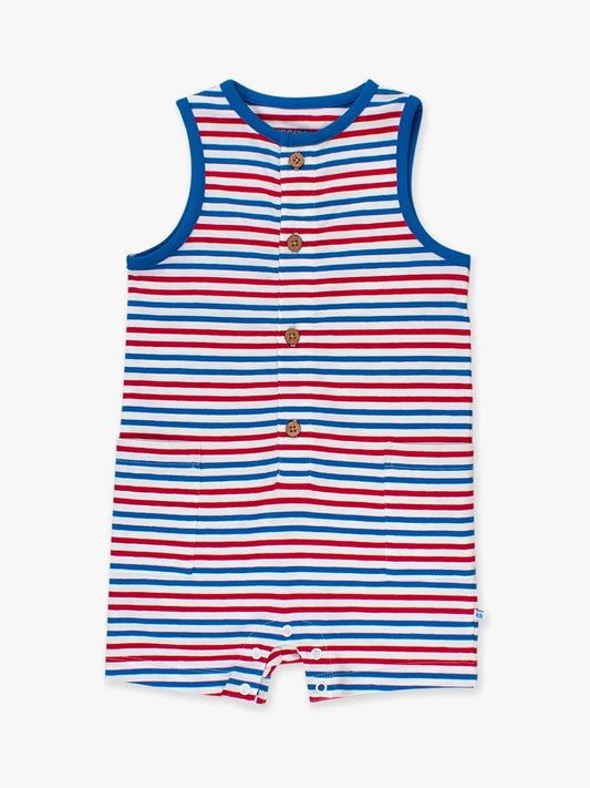 Henley Tank Romper - Stripe
