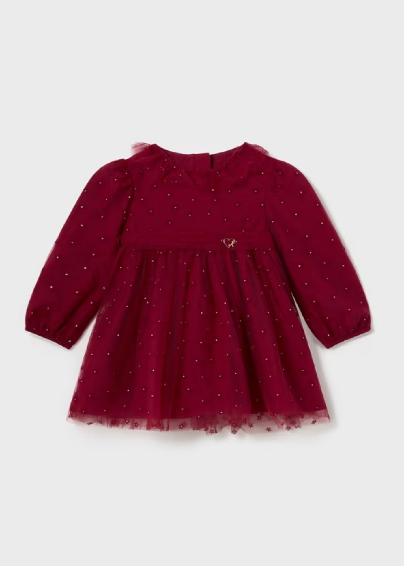 2907 - Baby Tulle Dress - Cranberry