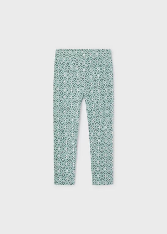 4704 - Girls Printed Legging - Aqua Tiles