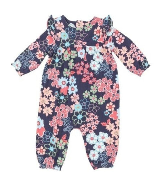 Ruffle Sleeve Romper - Blossoms