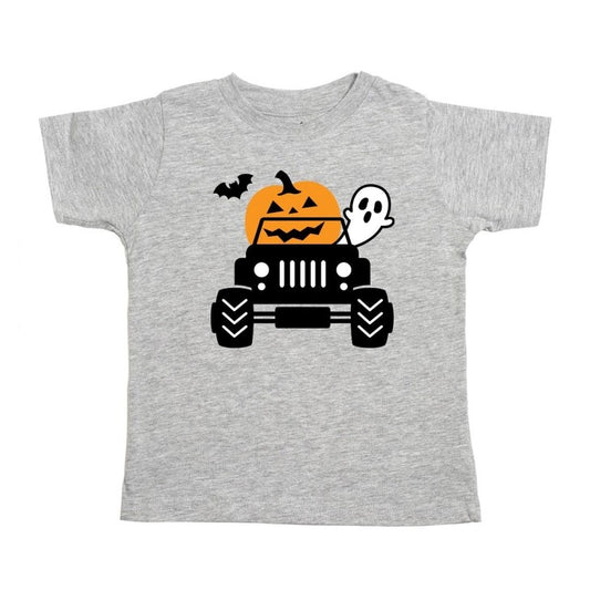 Pumpkin Monster Truck Tee - Gray