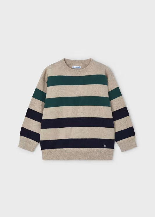 4338 - Boys Stripe Sweater - Oat