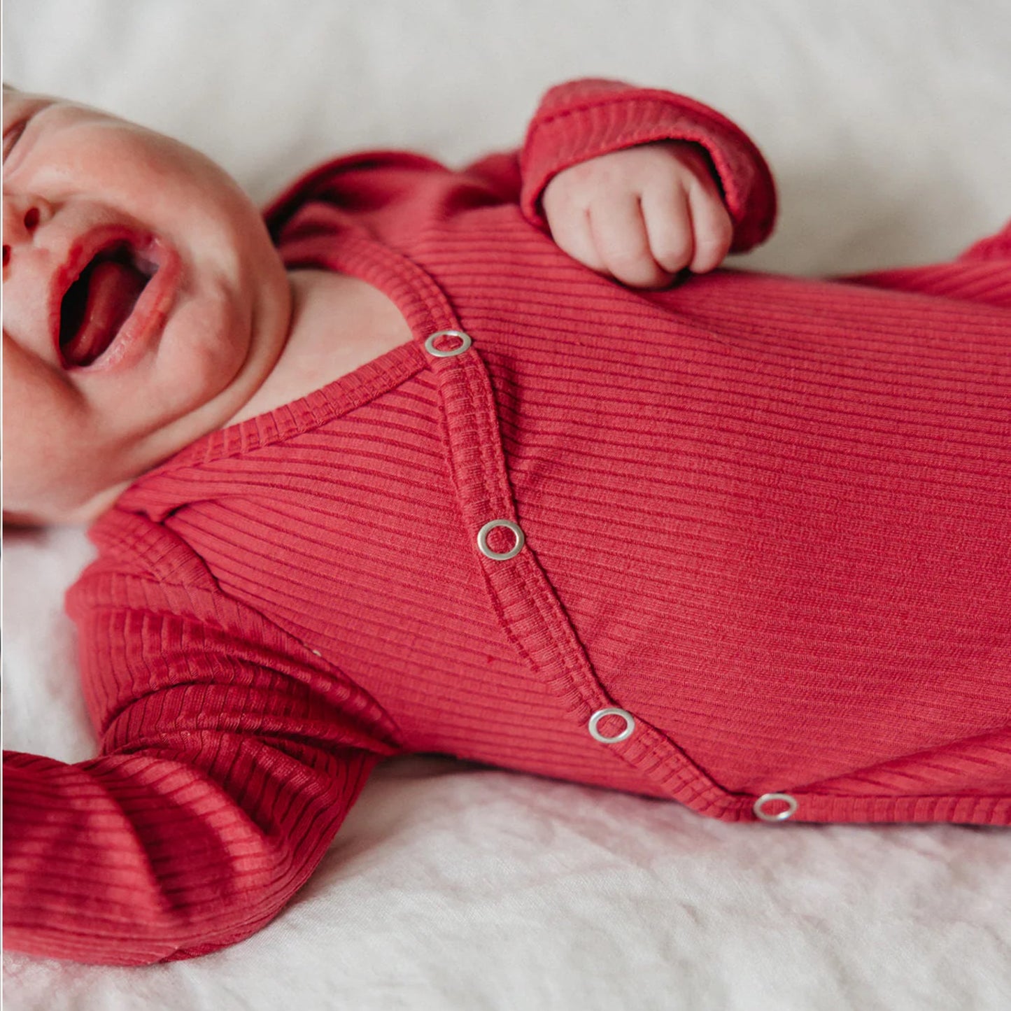 Rib Knit Knotted Gown - Berry