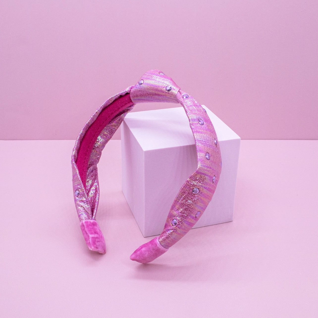 Knotted Headband - Pink Gems