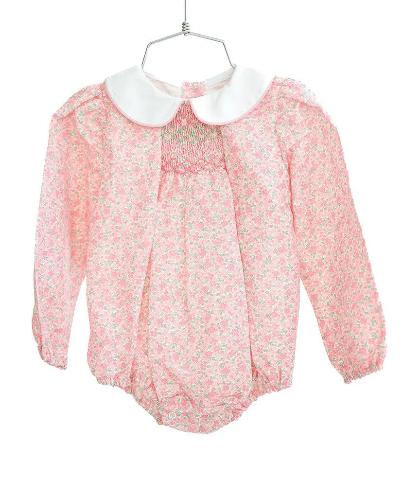 Smocked Front Bubble - Pink Floral