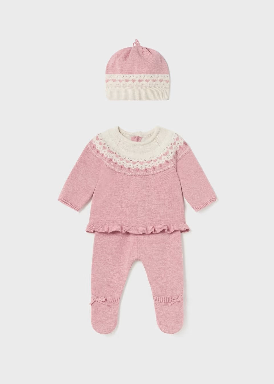 2504 - Infant 3pc Sweater Set - Pink