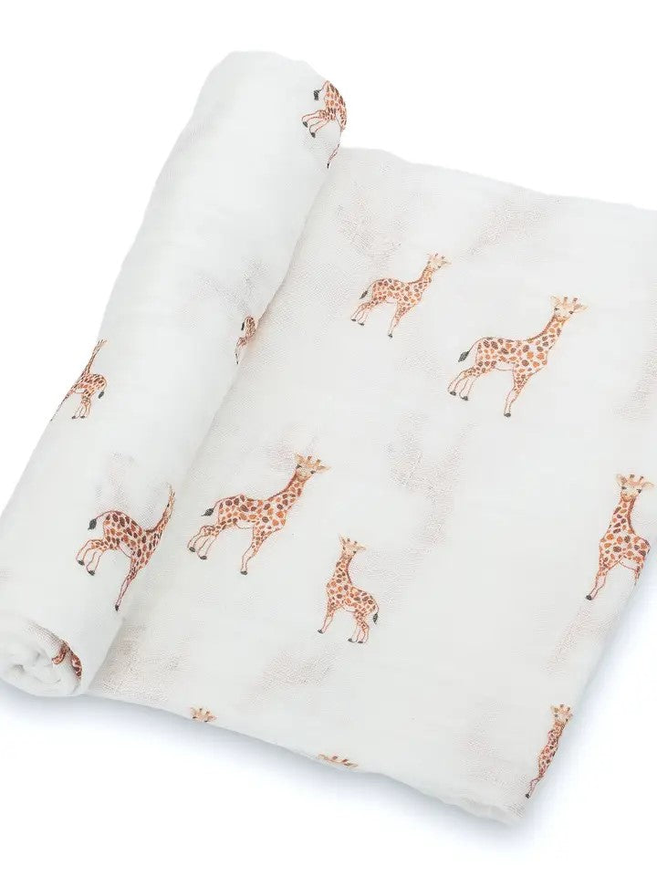 Muslin Swaddle Blanket - Giraffe