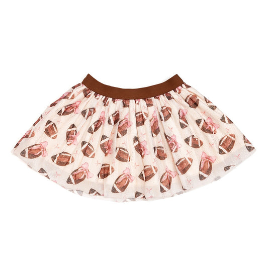 Knit Tutu Skirt - Bows and Footballs