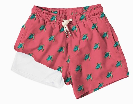 Short Lined Swim Trunk - Sea Turtle