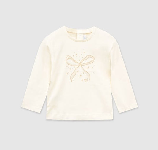 116 - Baby Graphic Tee - Gold Bow
