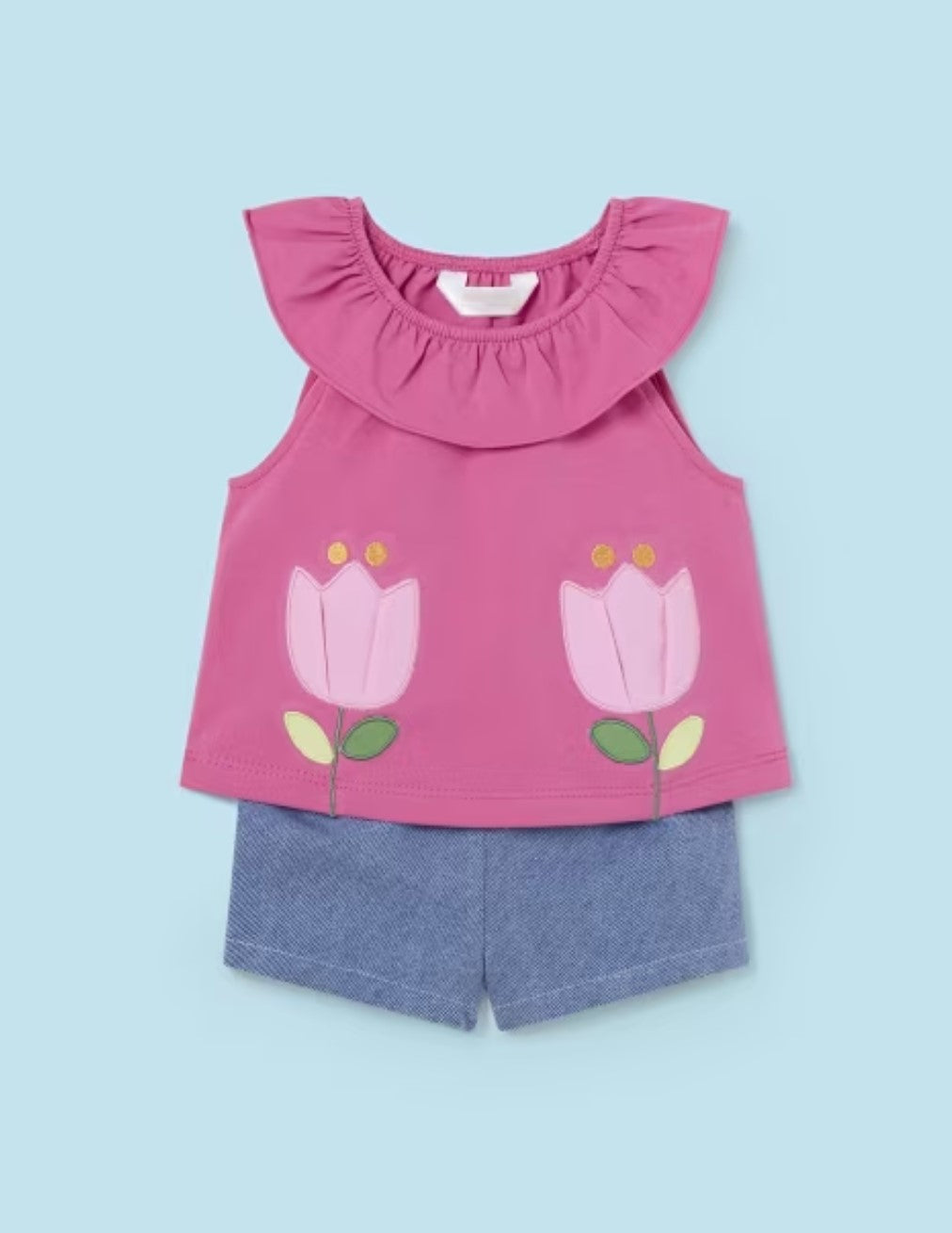 1634 - Infant Tee and Short Set - Tulip