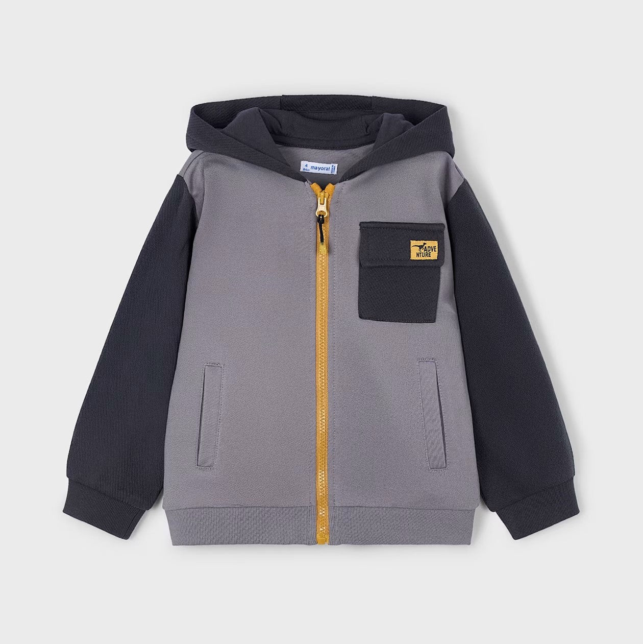 4808 - Boys Zip Up Sweatshirt - Charcoal