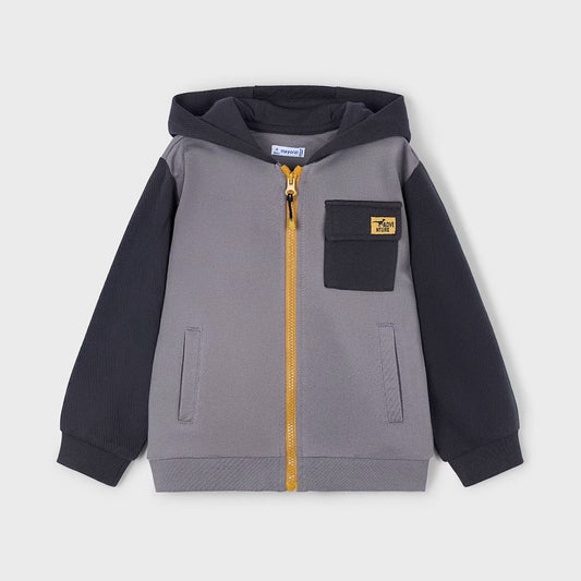 4808 - Boys Zip Up Sweatshirt - Charcoal