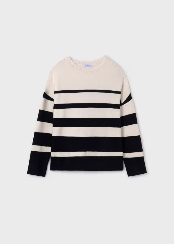 7311 - Tween Stripe Sweater - Black