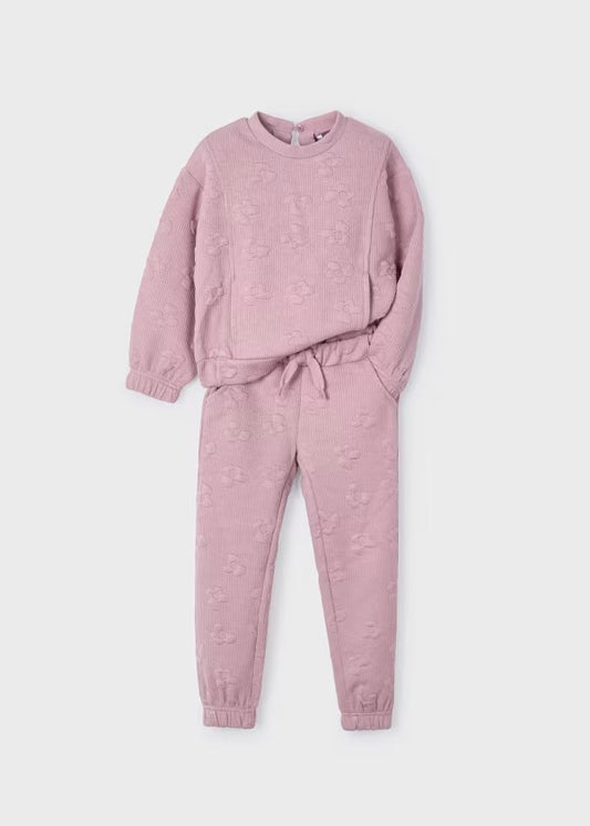 4891 - Girl's Heart Tracksuit - Mauve