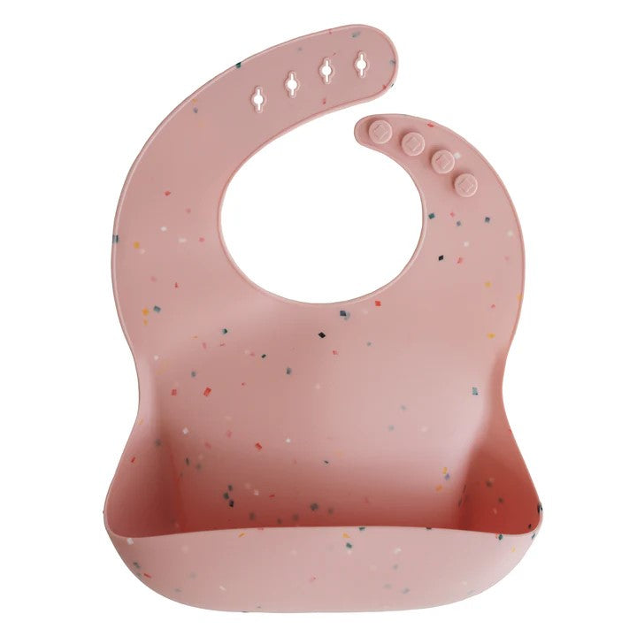 Silicone Bucket Bib - Confetti Pink