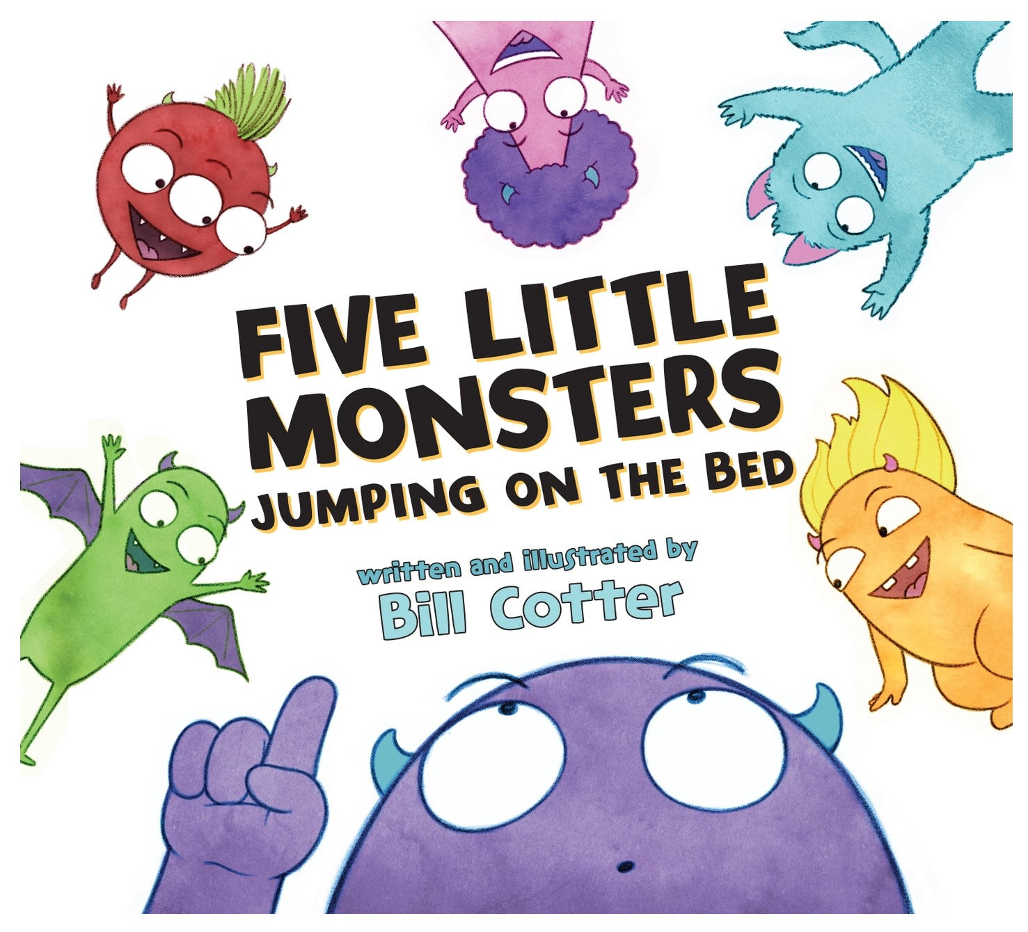 5 Little Monsters Jumping on the Bed