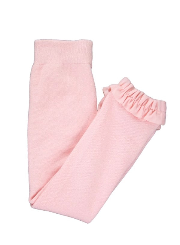 Footless Ruffle Tights - Pink