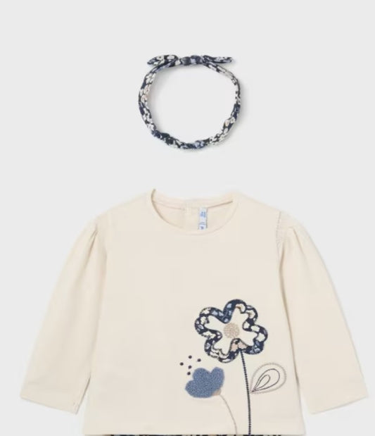 2711 - Baby Girl Tee & Headband Set - Floral