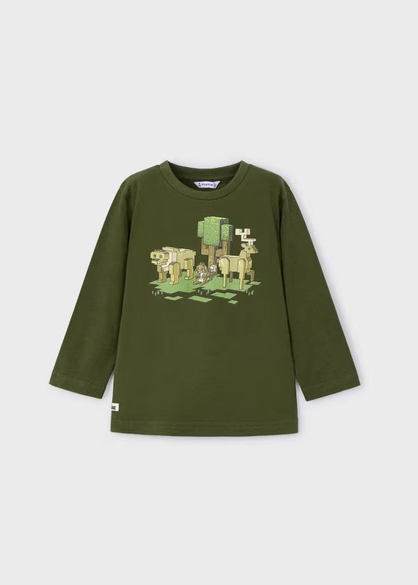 4054 - Boys Graphic Tee - Moss Blox