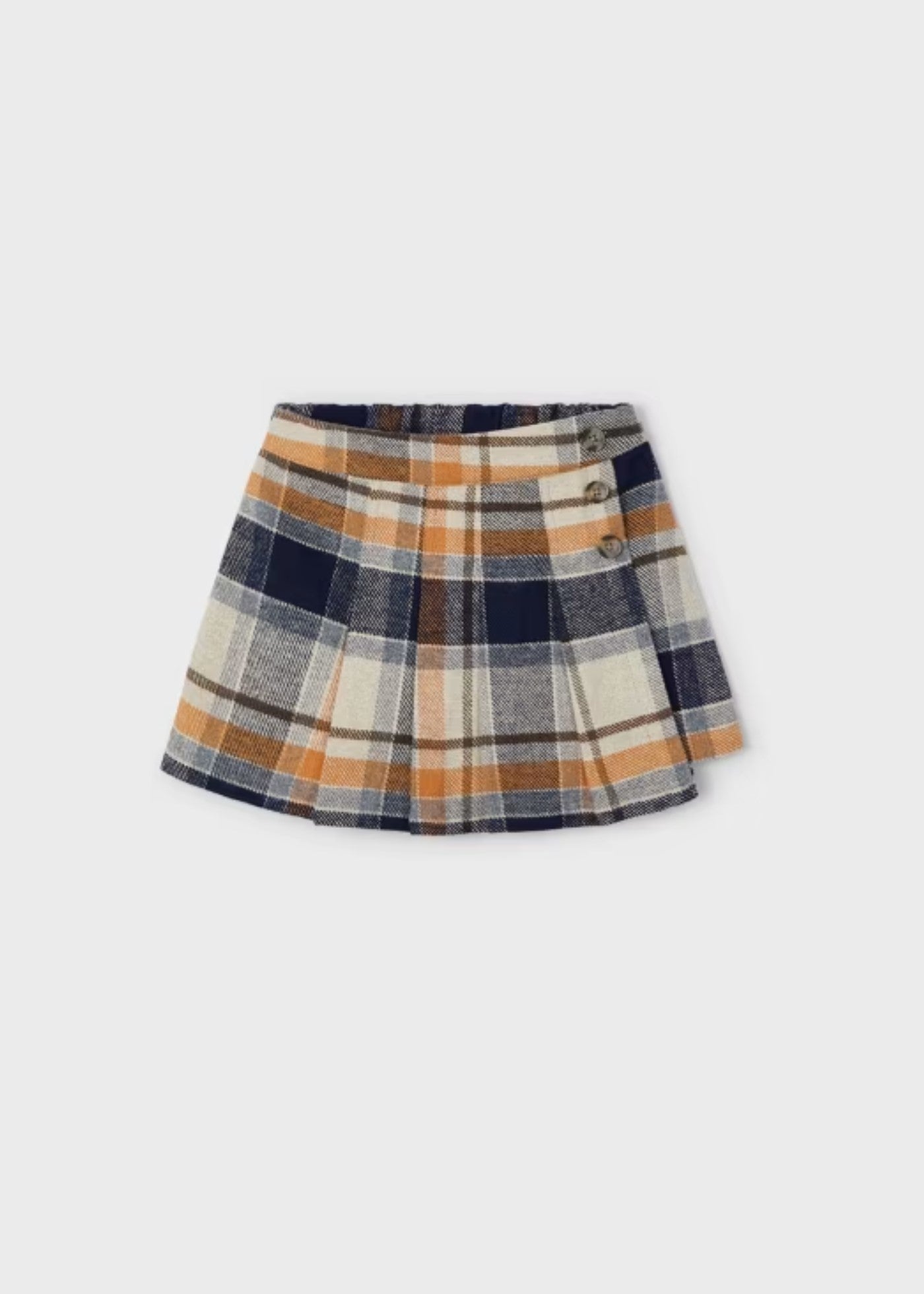 4909 - Flannel Plaid Skort - Gold