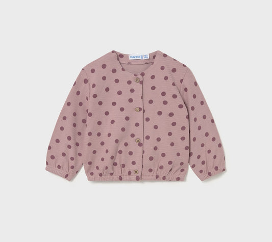 2743 - Baby Sweatshirt - Mauve Dot