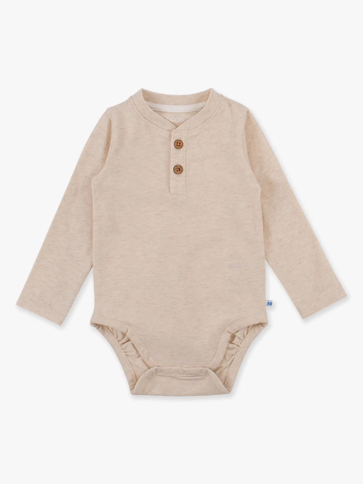 Infant Henley Bodysuit - Heathered Oat