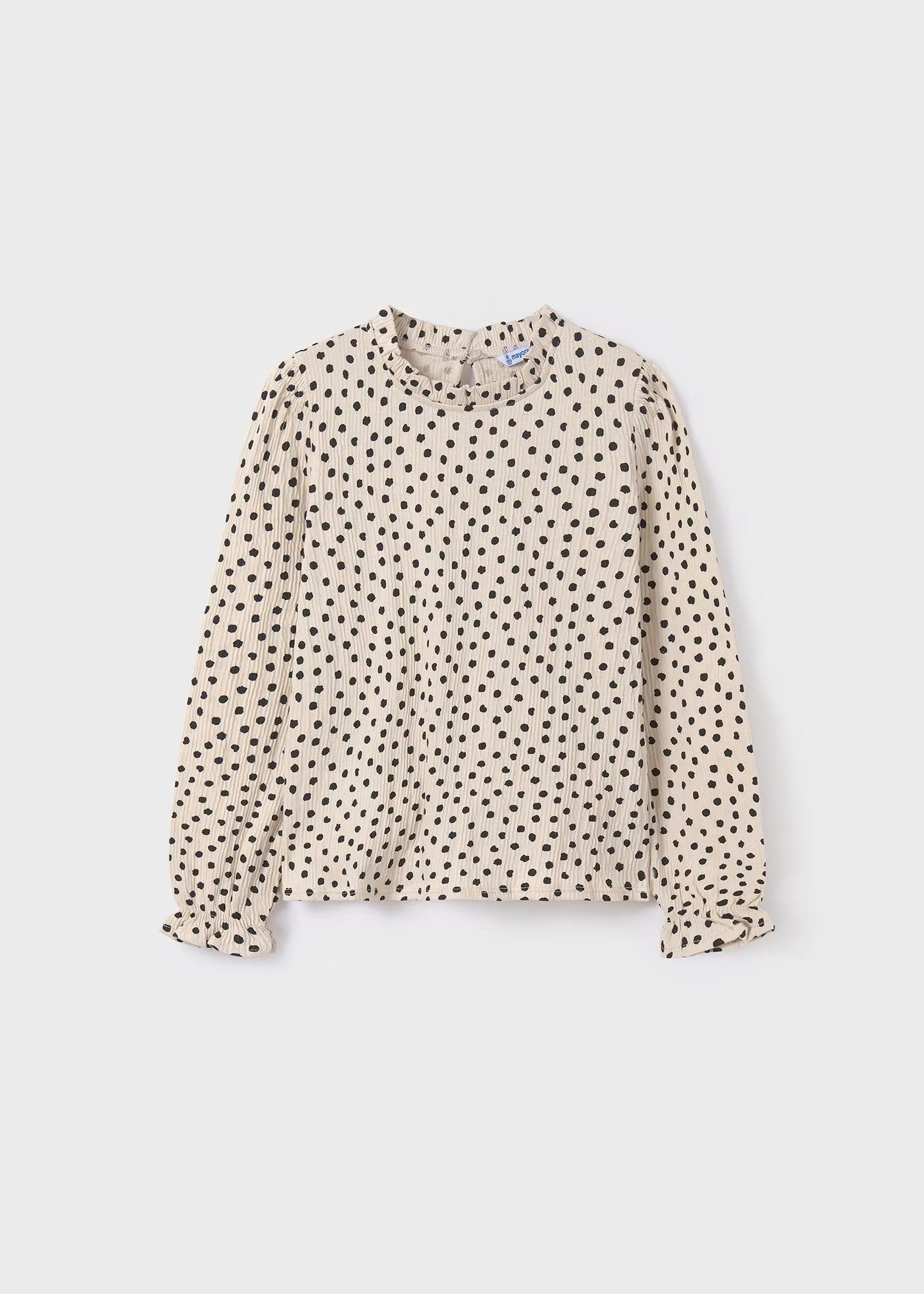 7050 - Tween Dotted Blouse - Cream