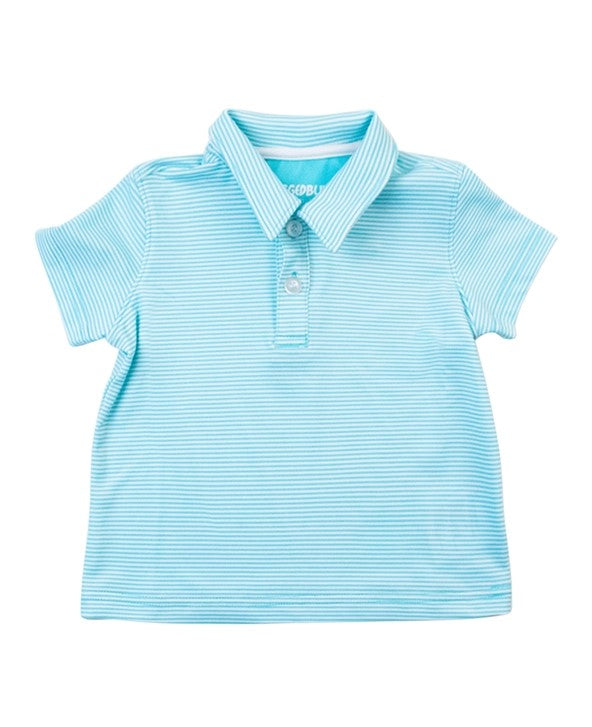 Performance Polo Shirt - Sky Stripe