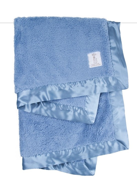 Luxe Chenille Baby Blanket - Cornflower Blue